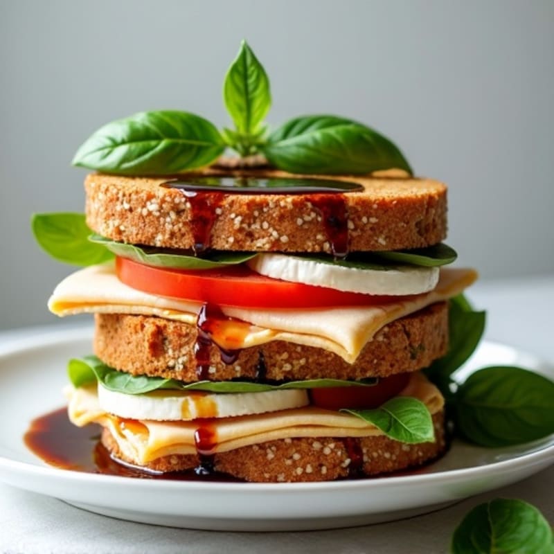 Lean Turkey-Caprese Stack on Whole Grain