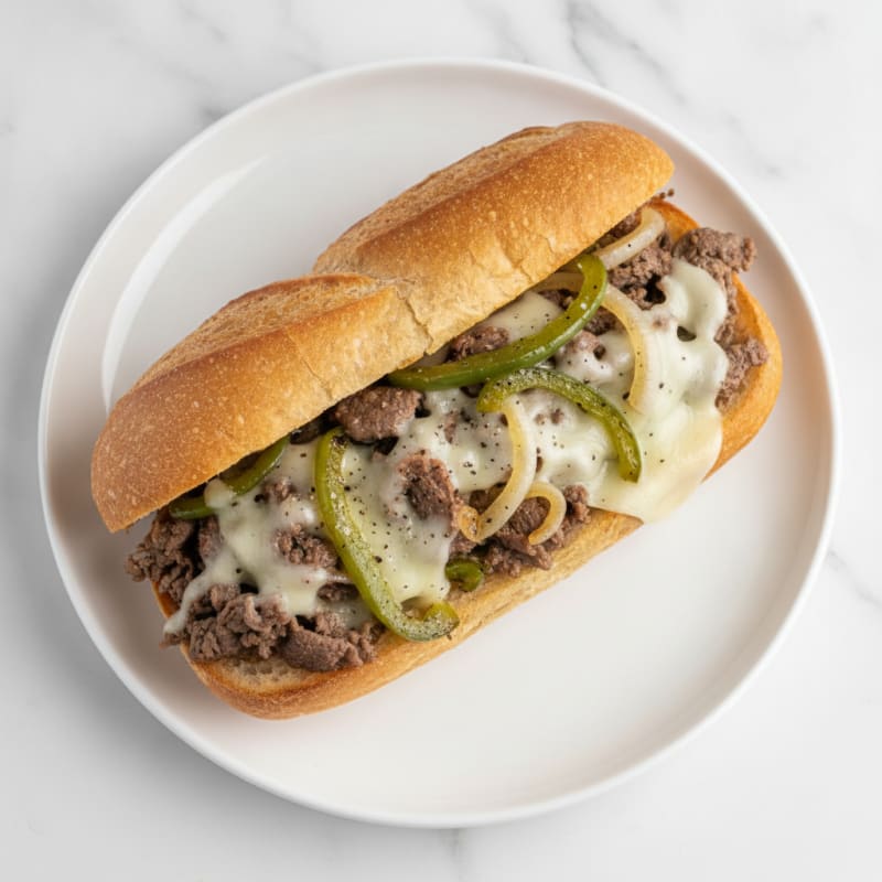 Classic Philly Cheesesteak Sandwich