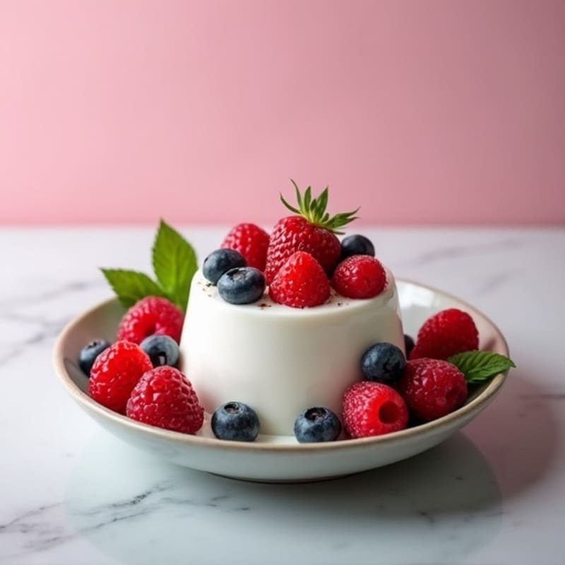 Silky Greek Yogurt Protein Mousse with Berries