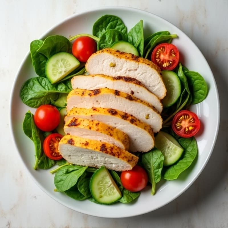 Turkey and Spinach Salad with Lemon Vinaigrette