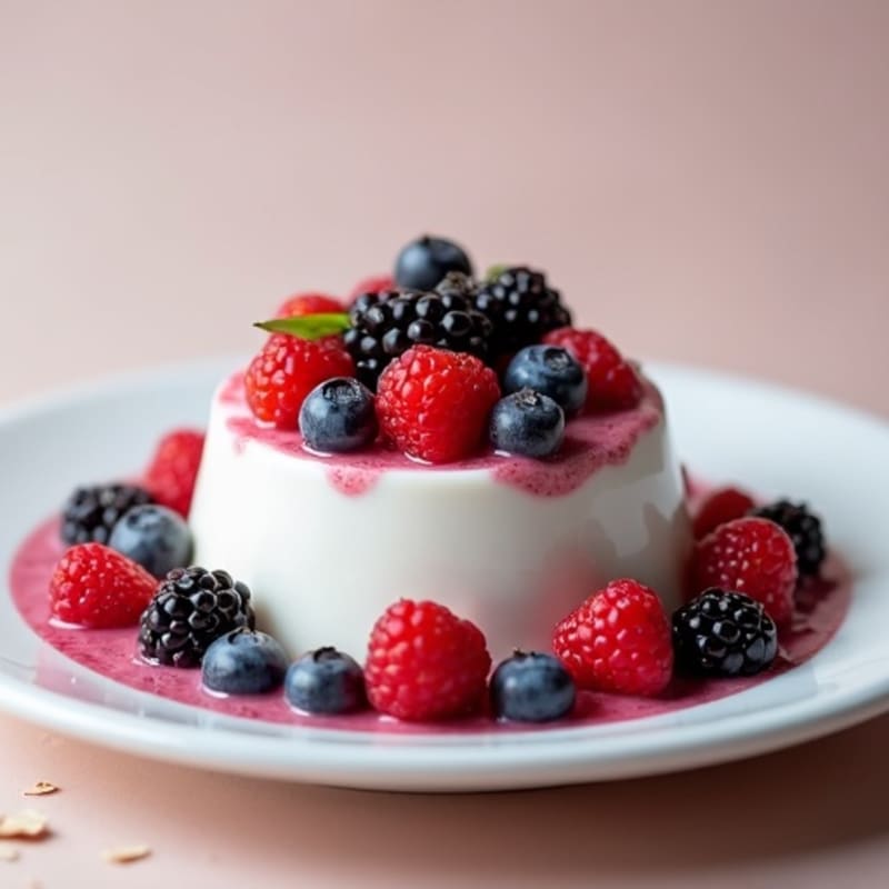 Silky Greek Yogurt Protein Pudding with Berries