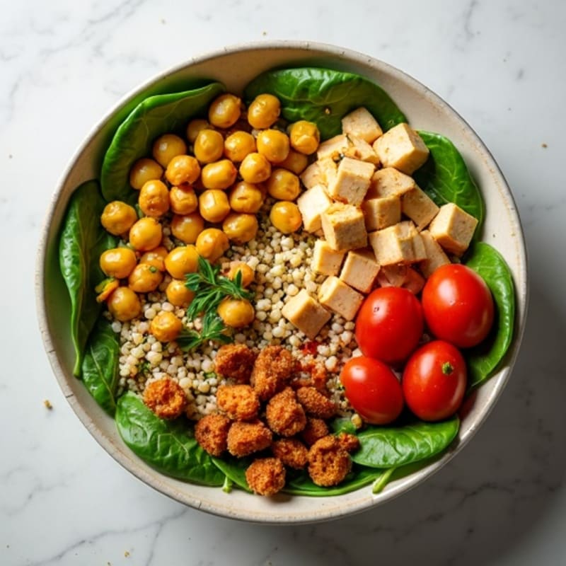 Crispy Chickpea Buddha Bowl with Tahini Sauce