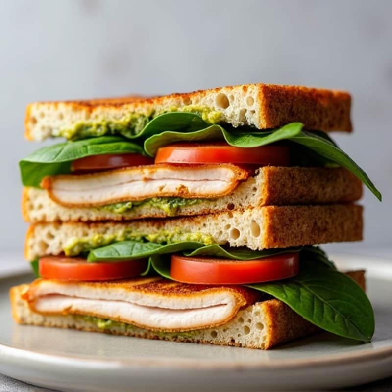 Crispy Turkey Pesto Panini