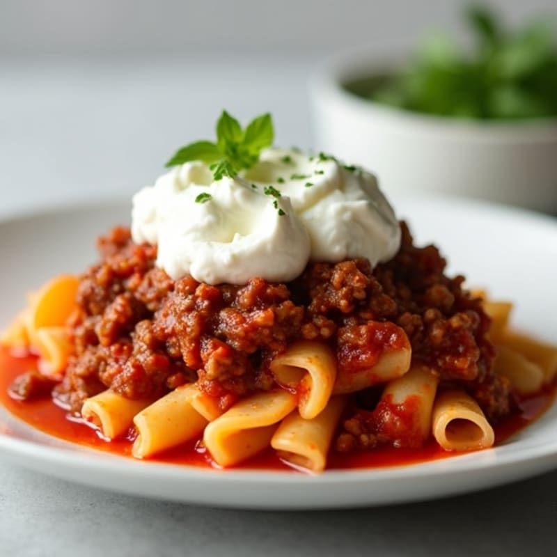 Lean Ground Beef Marinara with Creamy Cottage Cheese