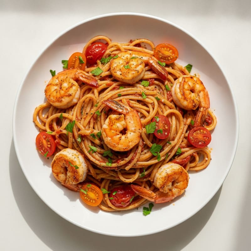 Spicy Calabrian Chili Shrimp Linguine