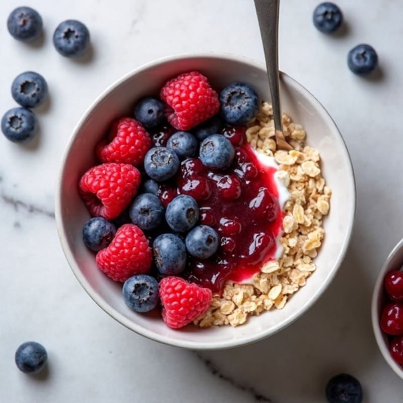 Power-Packed Protein Oats with Berry Compote