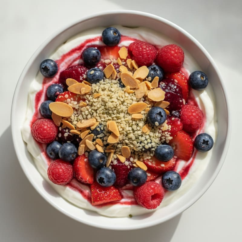 Creamy Greek Yogurt Protein Parfait with Mixed Berries