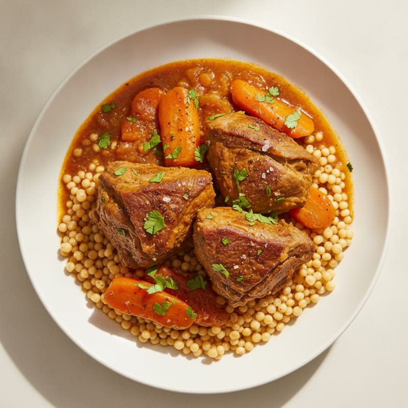 Moroccan Lamb Tagine with Pearl Couscous