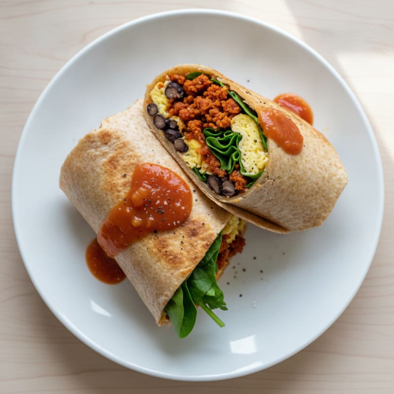 Loaded Breakfast Burrito with Chorizo