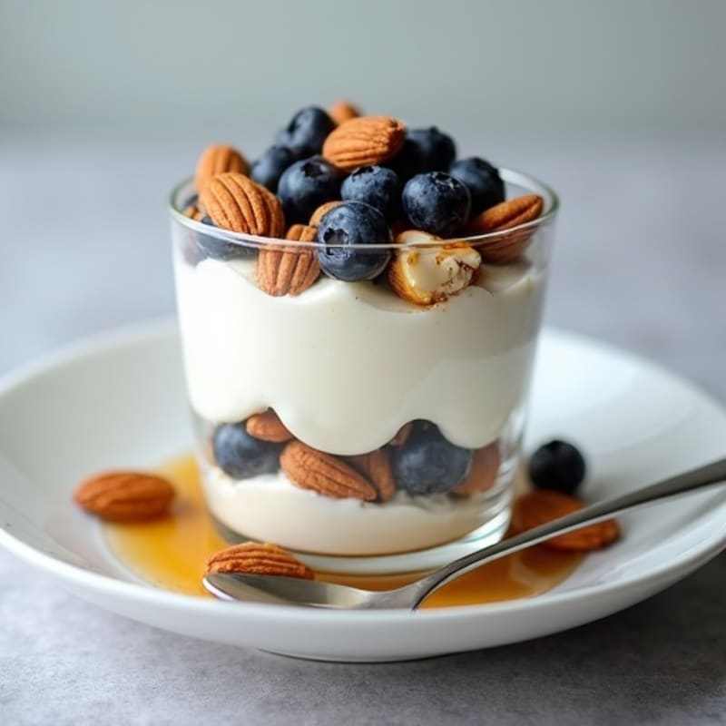 Creamy Greek Yogurt Protein Parfait with Almonds