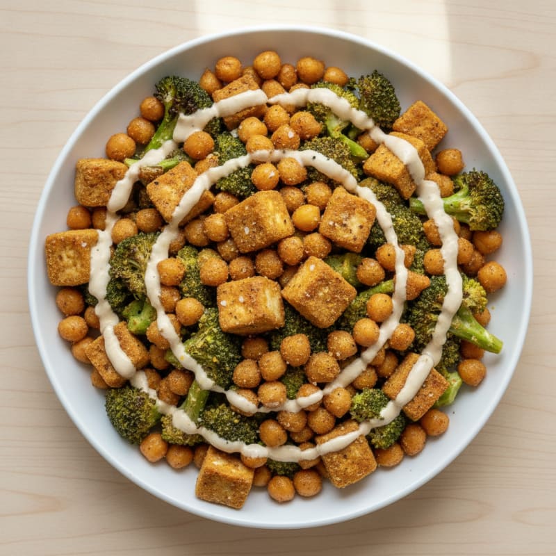 Roasted Vegetable and Chickpea Buddha Bowl