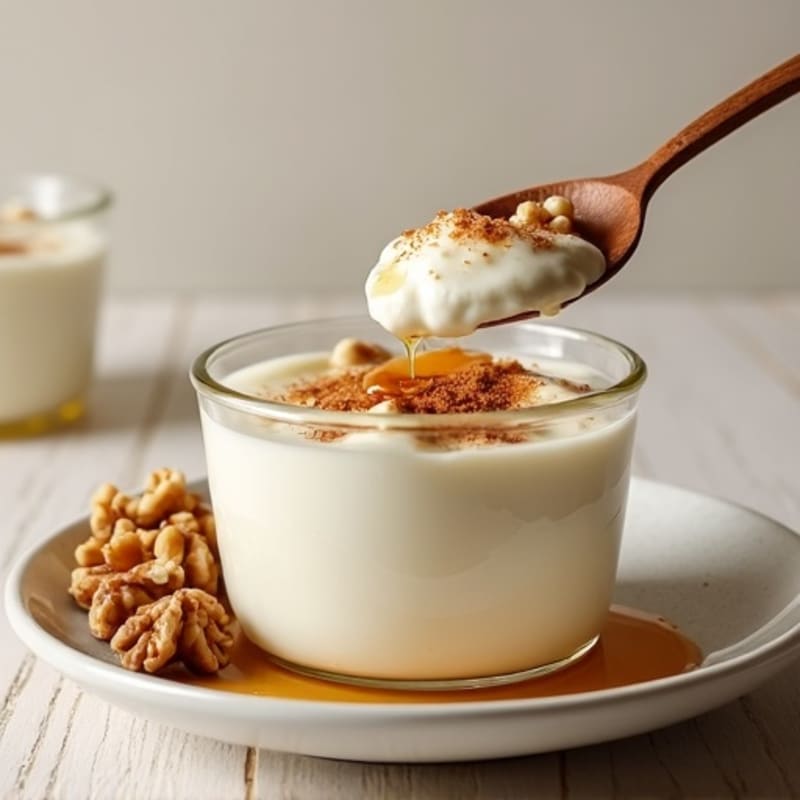 Greek Yogurt Protein Mousse with Honey and Walnuts