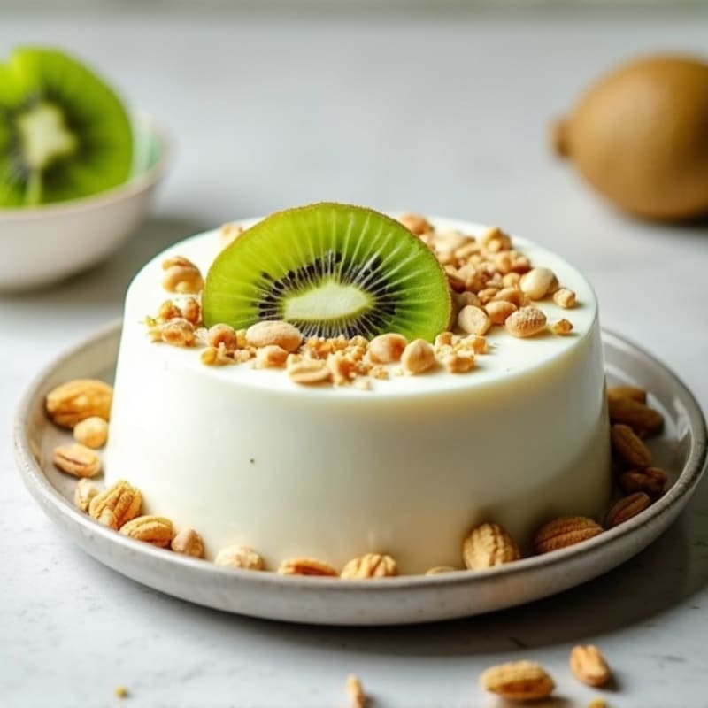 Silky Protein Mousse with Kiwi and Mixed Nuts