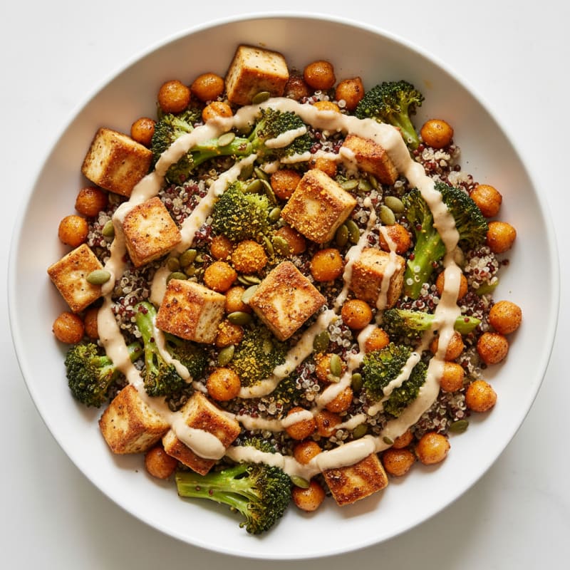Roasted Vegetable and Chickpea Bowl