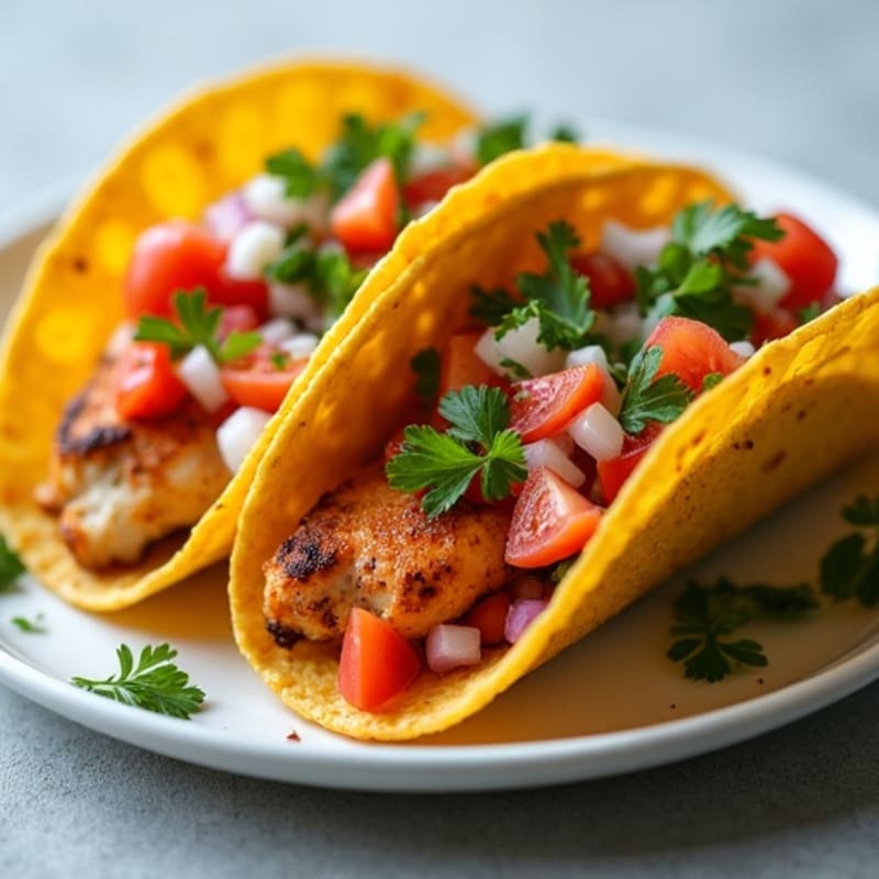 Spicy Chicken Tacos with Fresh Pico de Gallo