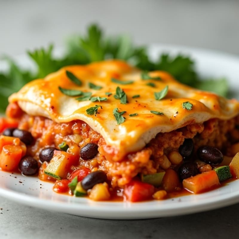 Chili-Spiced Chicken and Veggie Enchilada Bake
