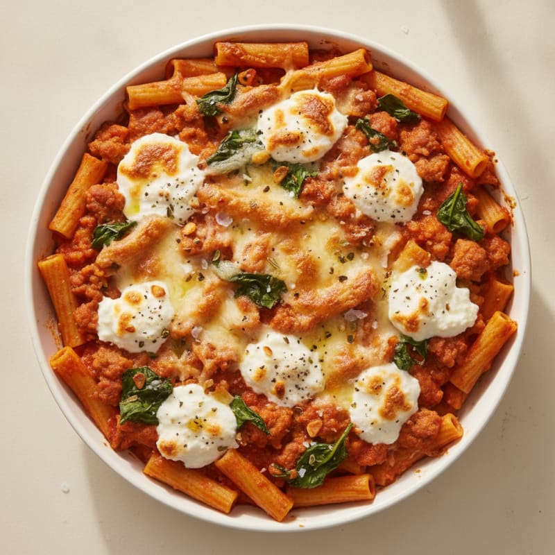 Baked Ziti with Ricotta and Sausage