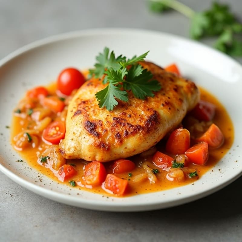Chicken with Creamy Spiced Tomato Coconut Sauce