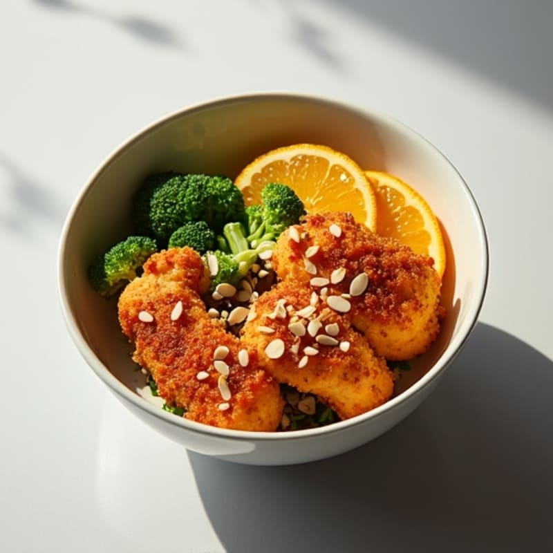 Crispy Air-Fried Orange Chicken Bowl