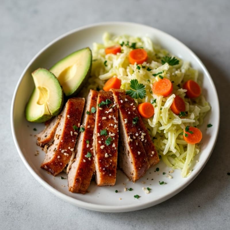 Lean Slow Cooked Smoky Pulled Pork with Tangy Cabbage Slaw