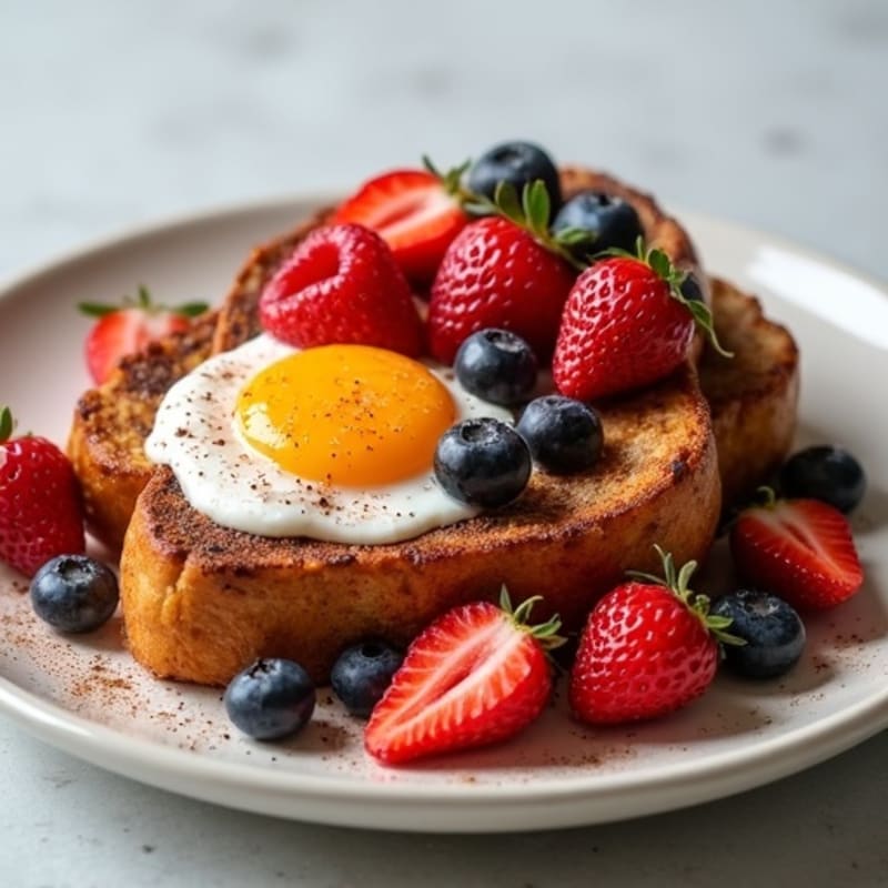 Protein-Packed Whole Grain French Toast with Fresh Berries