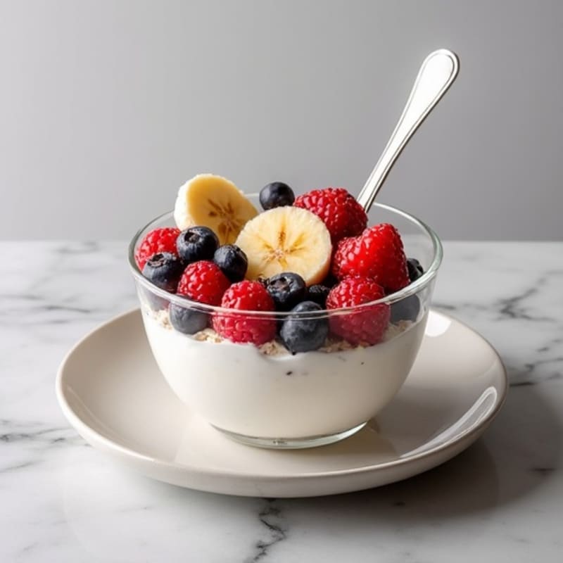 Greek Yogurt Parfait with Fresh Berries and Chia Seeds