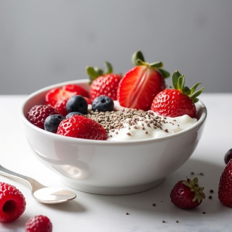Creamy Greek Yogurt Protein Bowl with Mixed Berries