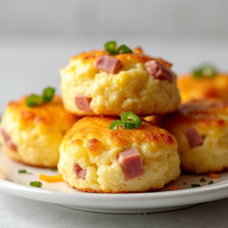 Fluffy Baked Egg and Ham Bites