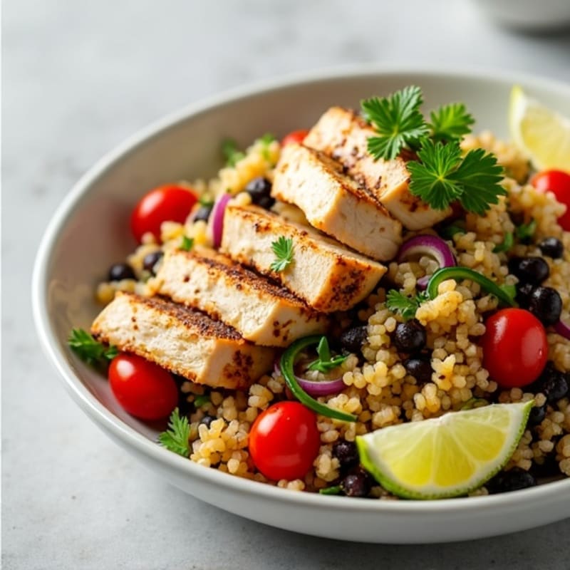 Fresh Quinoa and Black Bean Salad with Zesty Lime