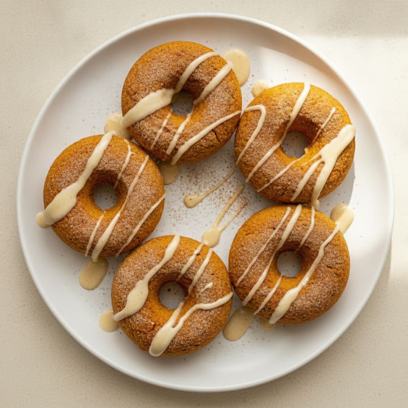 Baked Pumpkin Spice Protein Donuts