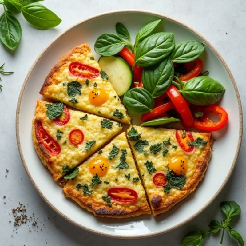 Fluffy Herb-Roasted Vegetable Frittata