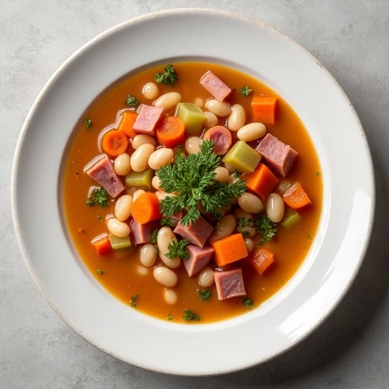 Hearty Smoked Ham and Bean Soup