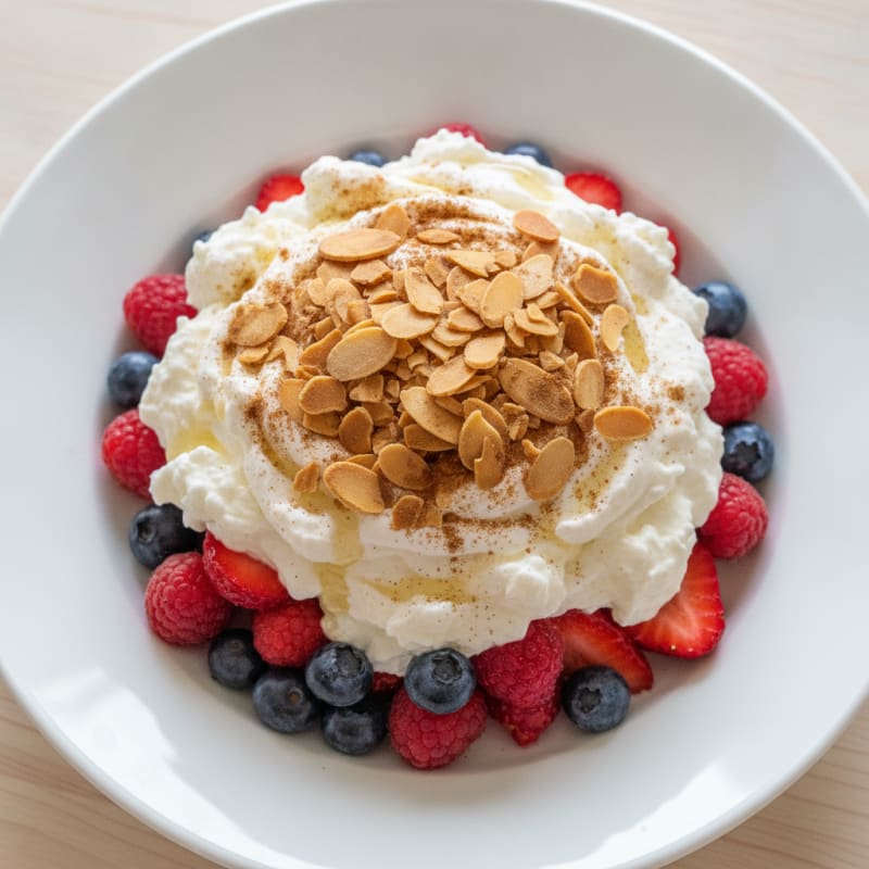 Greek Yogurt Protein Parfait with Mixed Berries