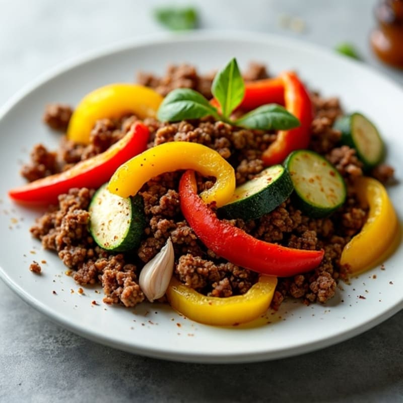 15-Minute Seasoned Ground Beef and Veggie Skillet