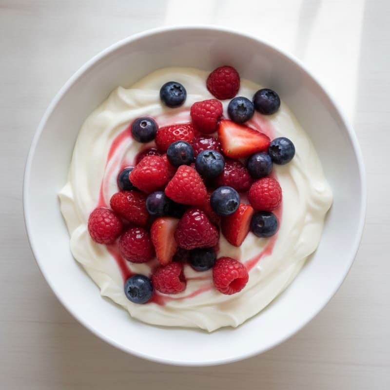 Silky Protein Yogurt with Mixed Berries