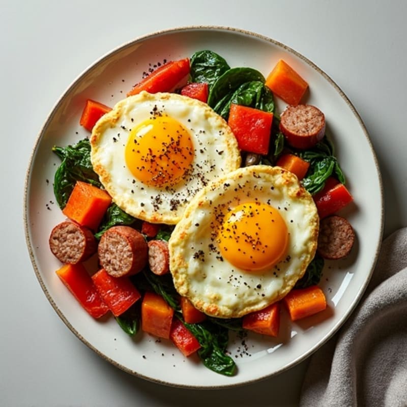 Sheet Pan Roasted Egg and Veggie Scramble