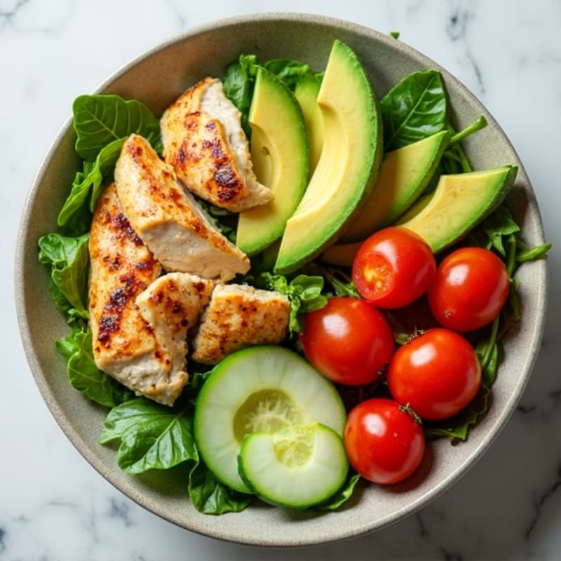 Crisp Avocado Chicken Salad Bowl