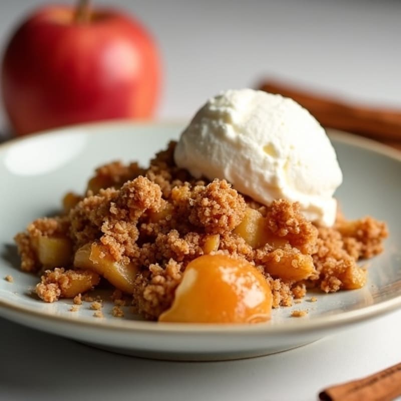 Cinnamon-Spiced Baked Apple Crisp with Oat Streusel