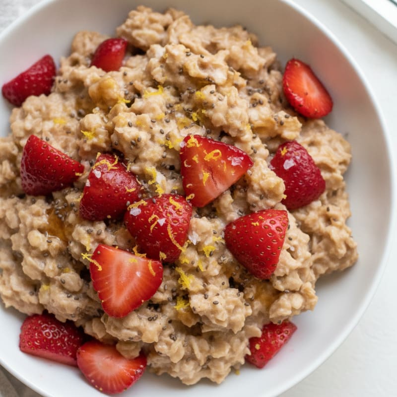 Strawberry Shortcake Overnight Oats