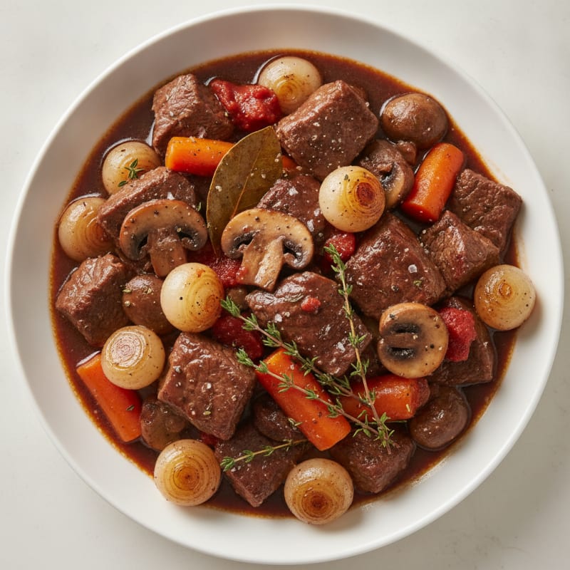 Beef Bourguignon with Pearl Onions