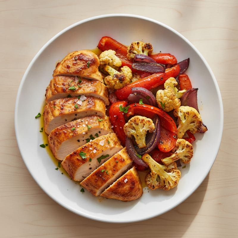 Spicy Harissa Chicken with Roasted Vegetables
