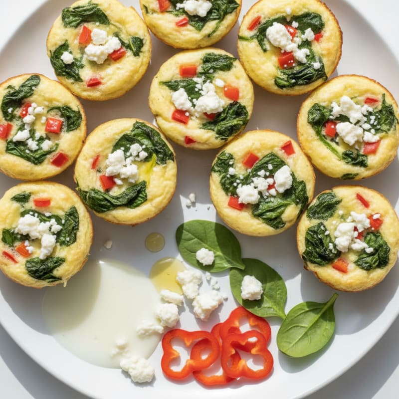 Egg White Spinach Muffins