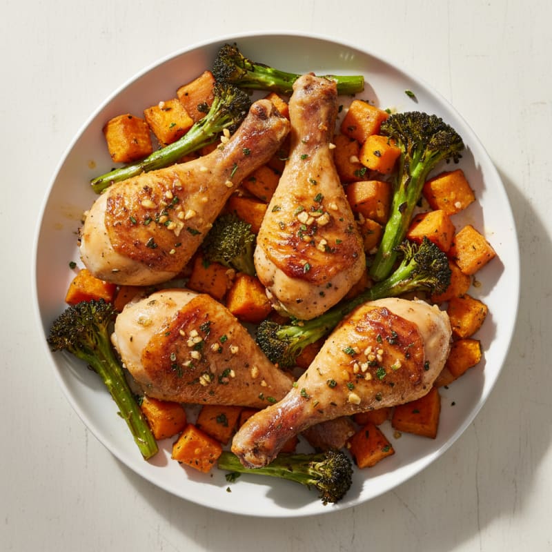 Crispy Baked Garlic-Herb Chicken Drumsticks