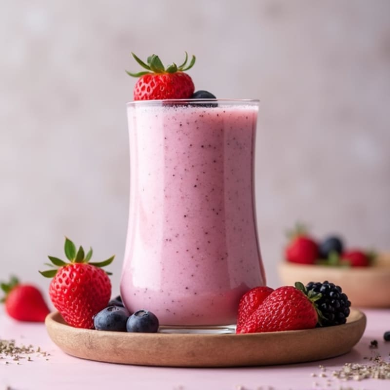 Cottage Cheese Protein Smoothie with Chia Seeds