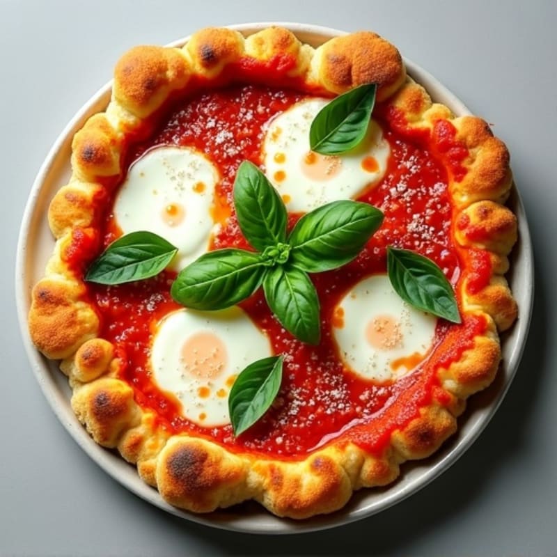 Cauliflower Crust Margherita Pizza with Fresh Basil