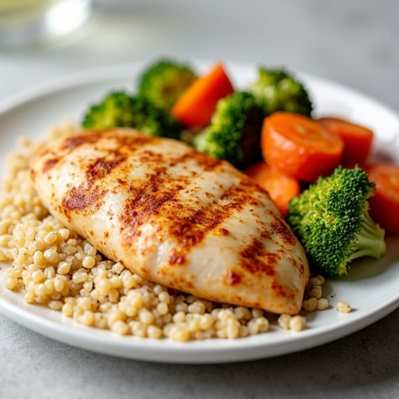 Creamy Spiced Chicken with Roasted Vegetables