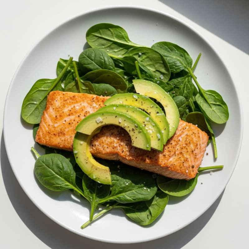 Golden Pan-Seared Salmon with Creamy Avocado