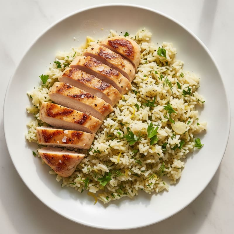 Lemon Herb Rice Pilaf with Chicken