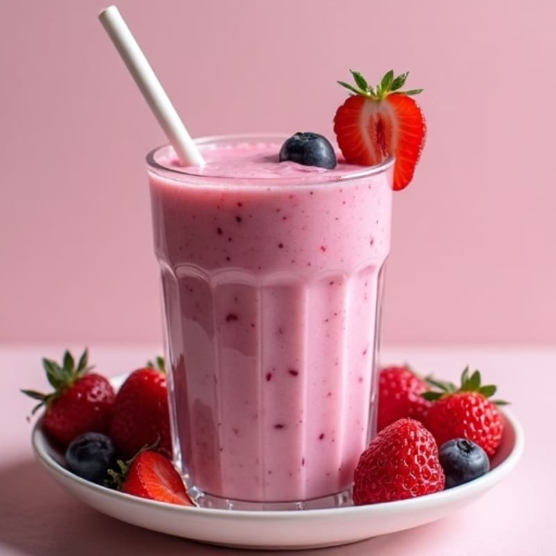 Creamy Berry Vanilla Protein Smoothie