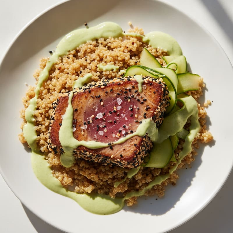 Pan-Seared Ahi Tuna Wasabi Mayo